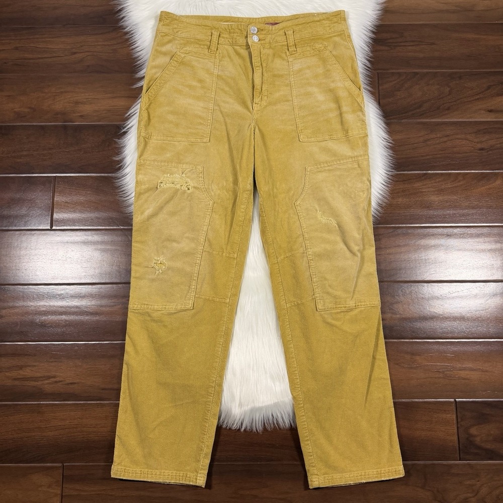 Anthropologie Pilcro Women Size 32‎ Tall Distressed The Wanderer Corduroy Pants